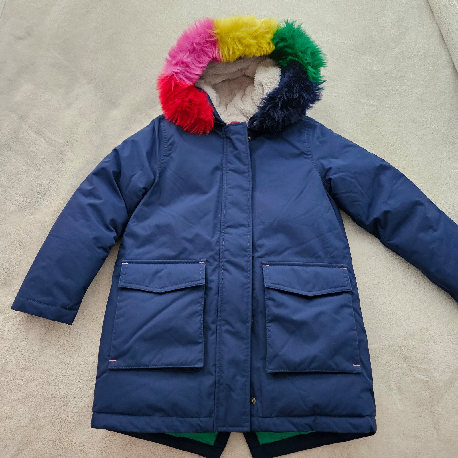 Mini Boden Parka Winter Coat size 7-8Y