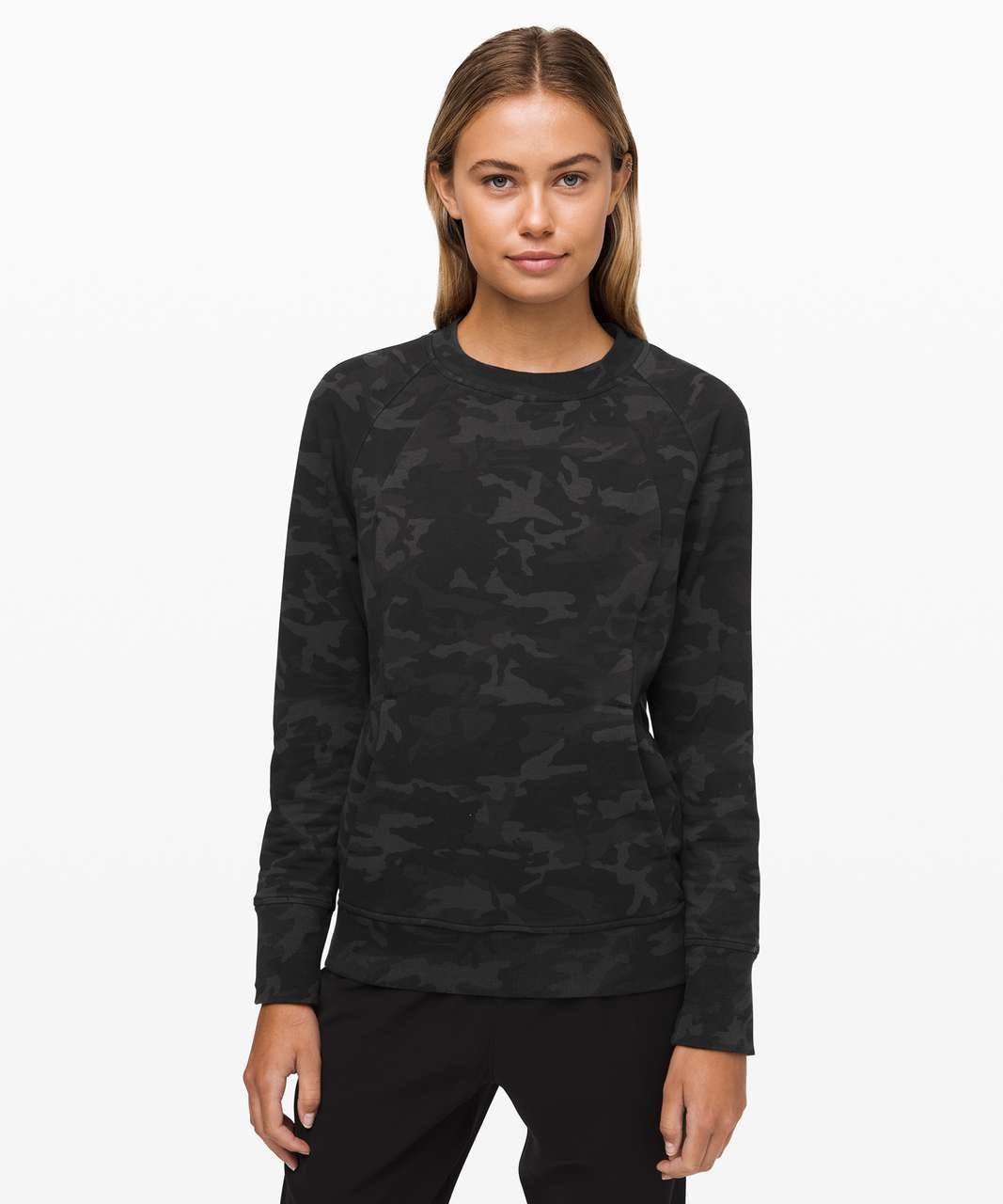 Lululemon Incognito Camo Multi Gray Scuba Crew Size 2