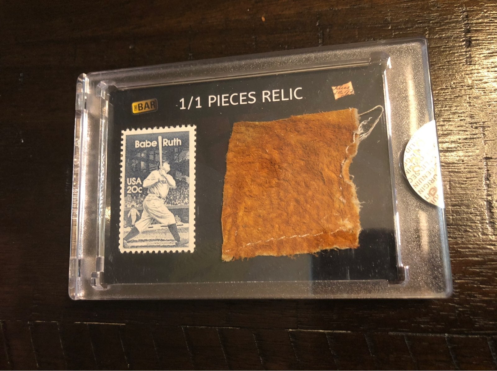 Babe Ruth Mitt Relic The Bar 1/1