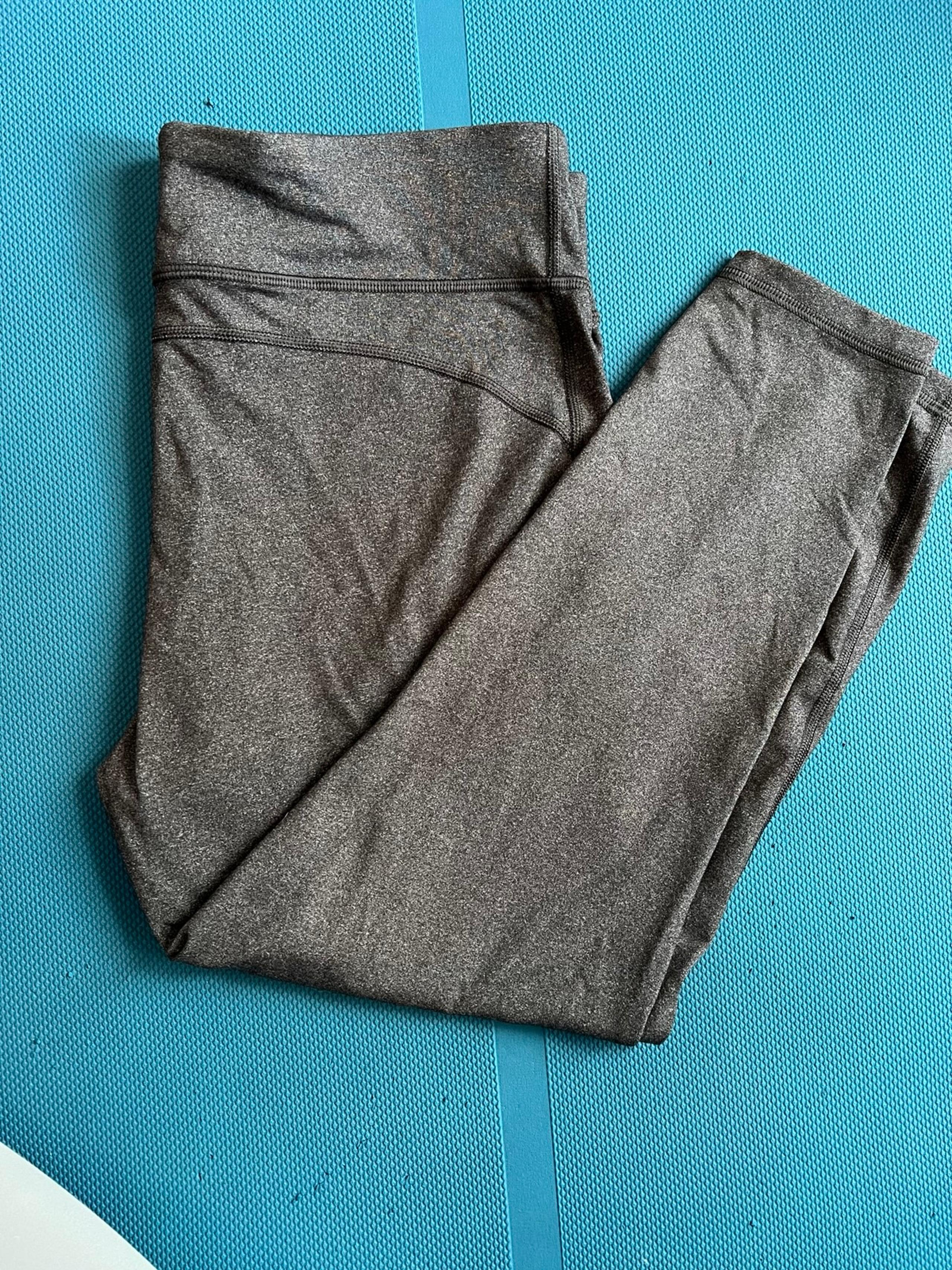 Gap Fit Gfast Legging Black Gray Performance 7/8 Length Size Large