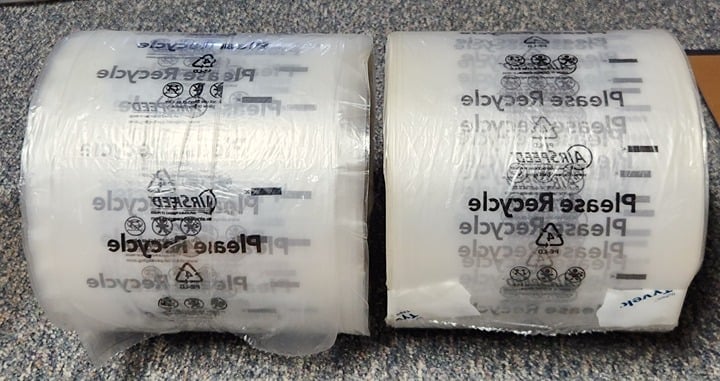 2 rolls of Pregis 8x10 Airspeed Air Pillows