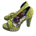 Charmone Ginseng Platform Open Toe Floral Pumps Size 39 US 8.5
