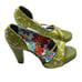 Charmone Ginseng Platform Open Toe Floral Pumps Size 39 US 8.5