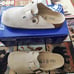 nstock Clog Latte Cream Suede Leather Size Eur 39 Sandals weite narrow fit