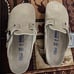 nstock Clog Latte Cream Suede Leather Size Eur 39 Sandals weite narrow fit