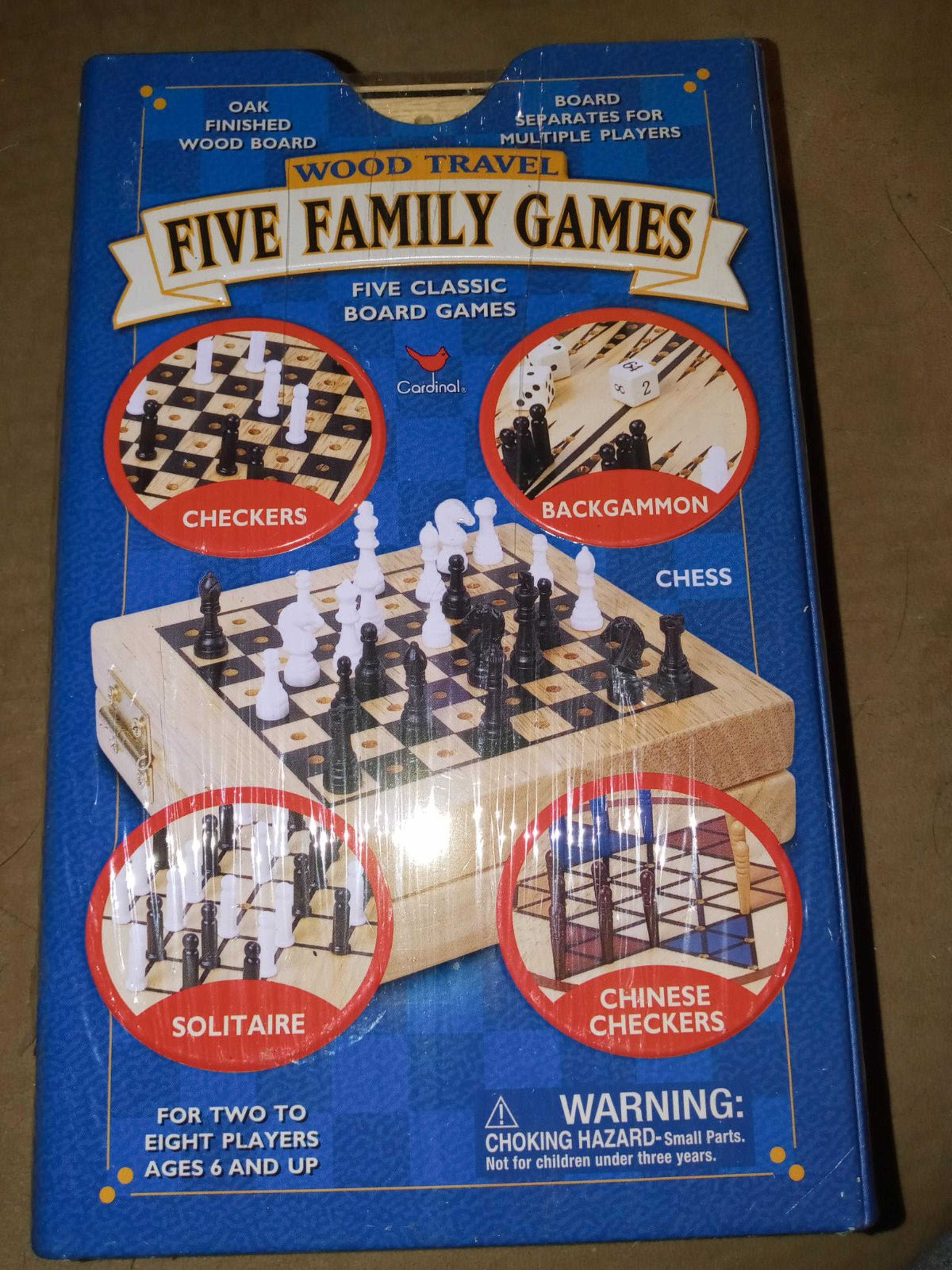 Cardinal Wood Travel Five Family Games