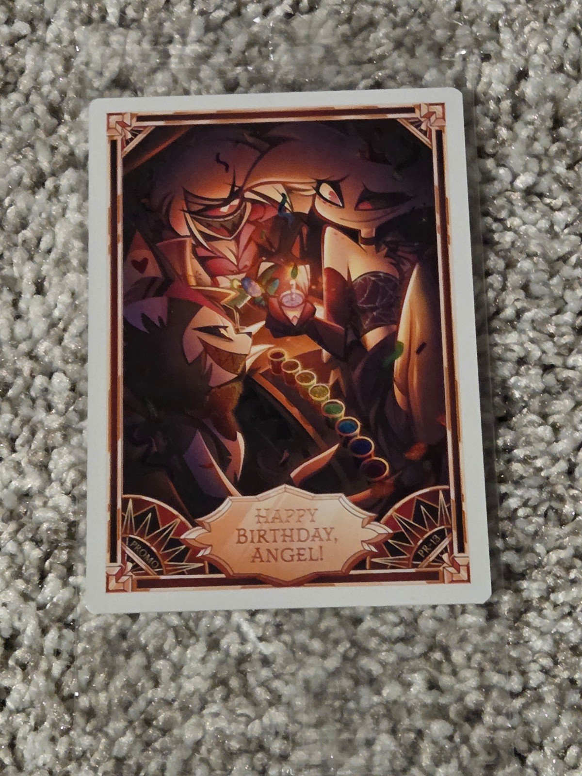 Hazbin Hotel Limited Edition Promo Card "Happy Birthday Angel!" Official Merch