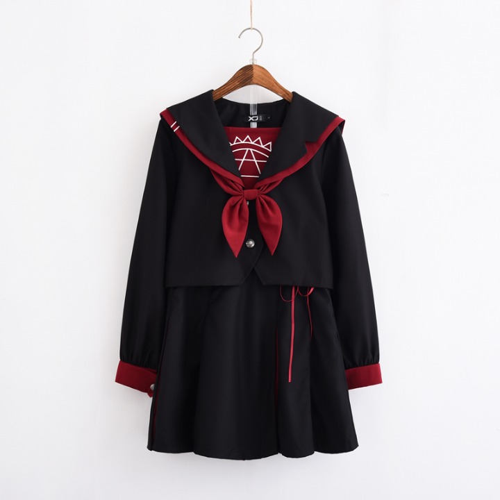 jk uniform skirt dark sailor suit jks