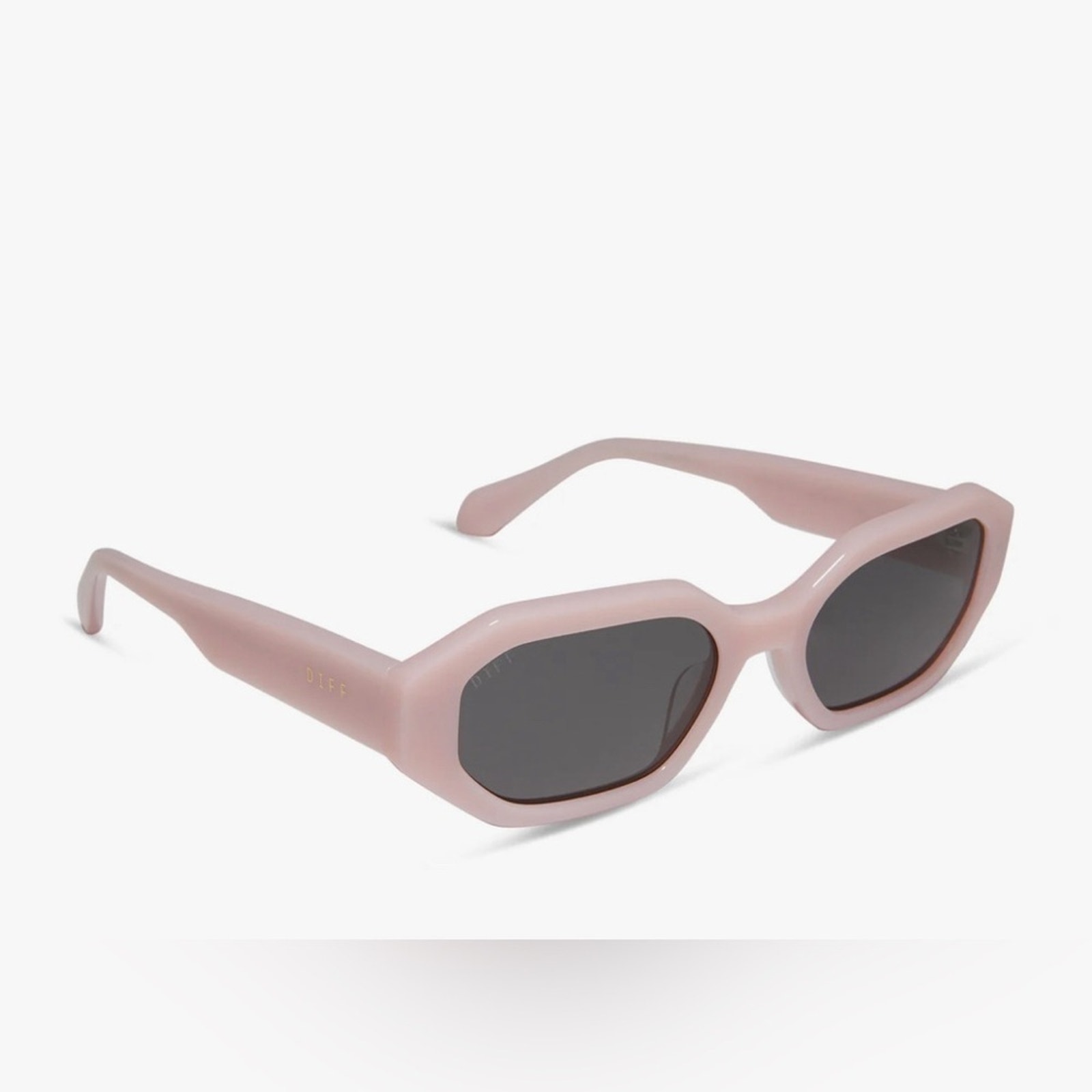 Diff Allegra Pink Velvet Grey Polarized Sunglasses