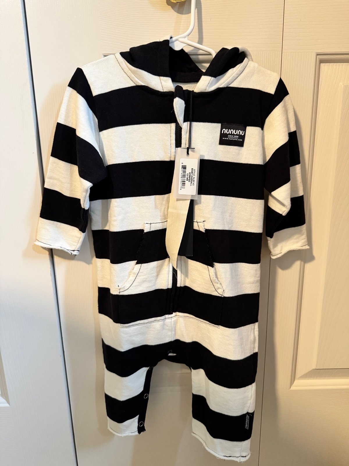 NWT Nununu Striped Baby Overall Size 12-18 Months