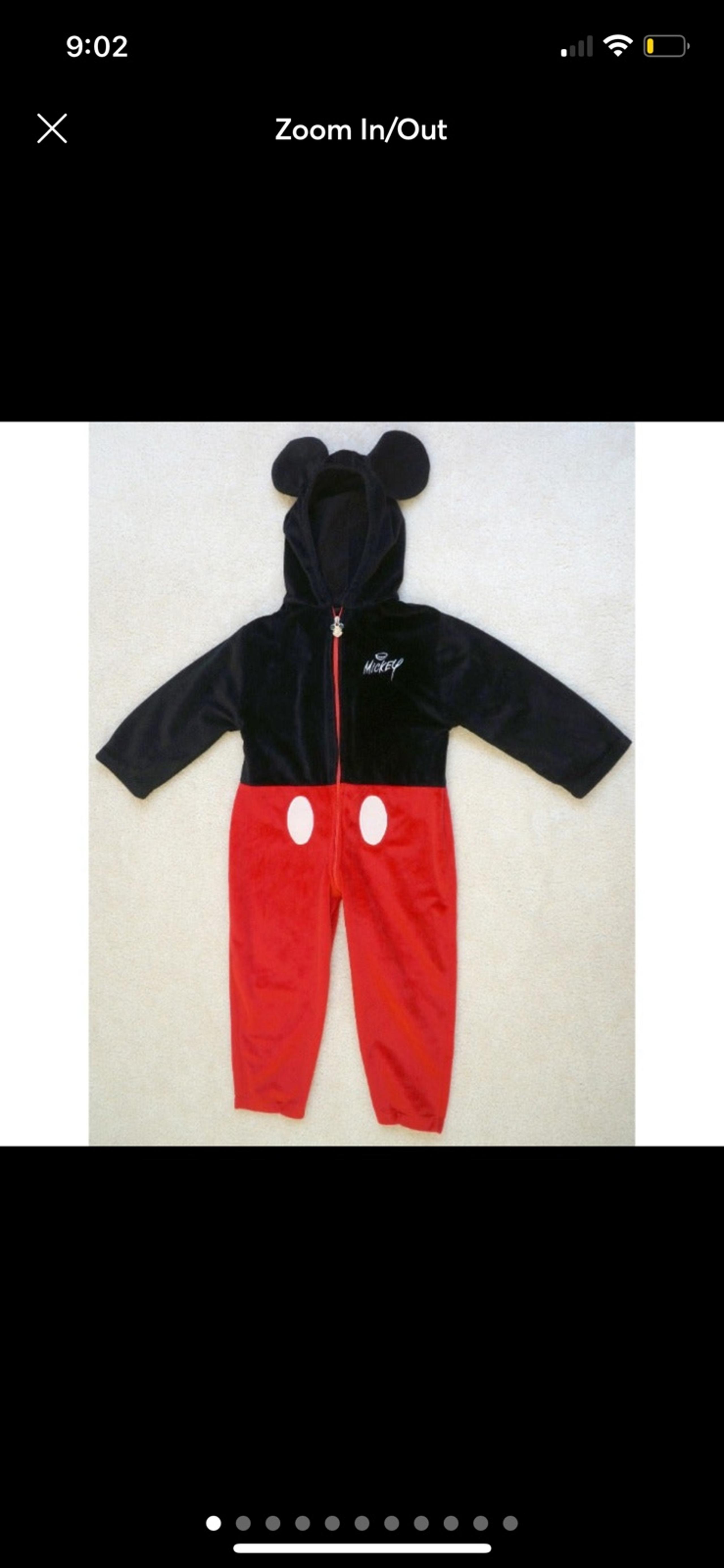 Costume mickey Rare Disney Parks One-Piece Mickey Mouse Costume Child Size 5/6 D
