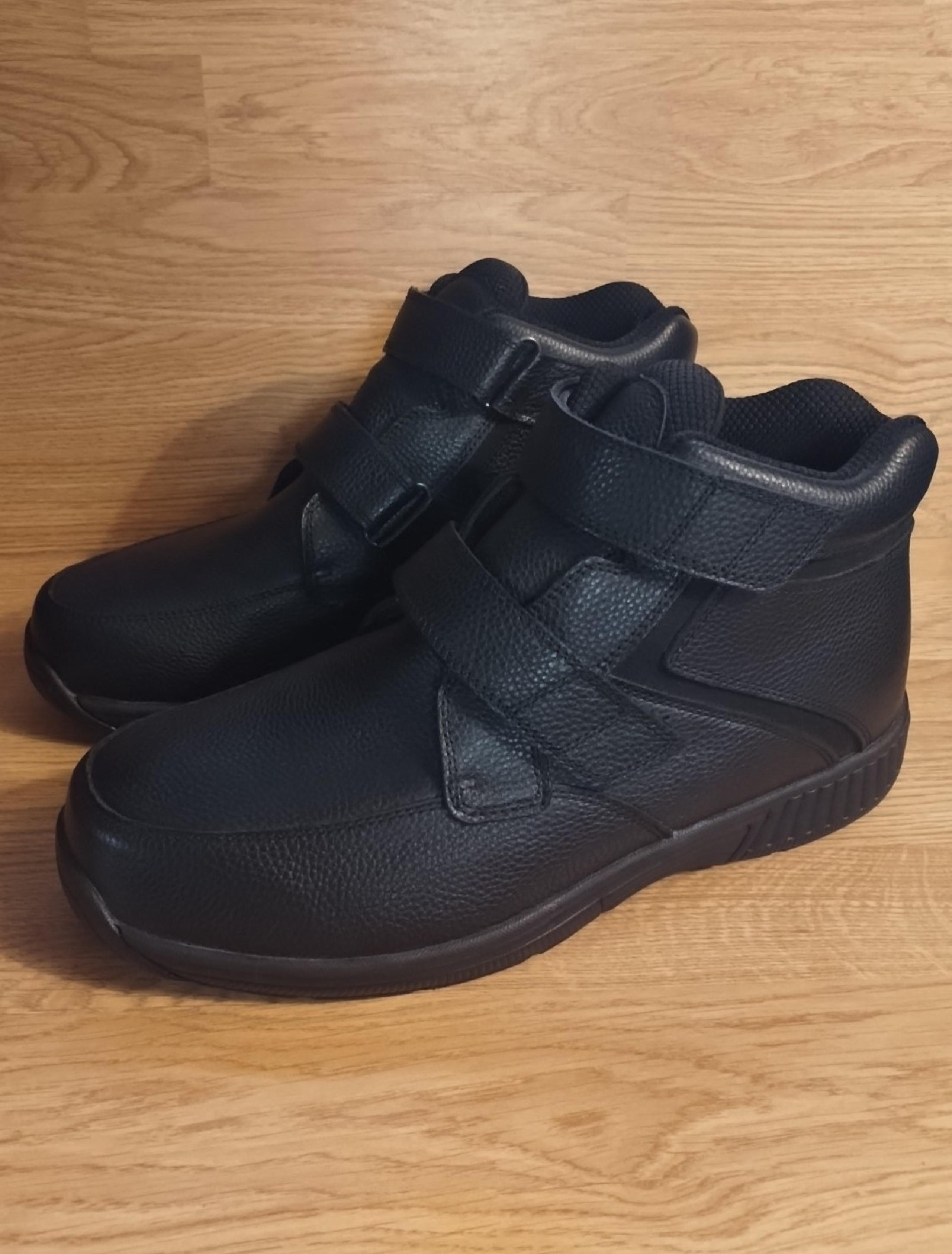 Orthofeet 581 Ankle Boots Men's 12 4E Wide Black Glacier Gorge Pain Relief Shoes