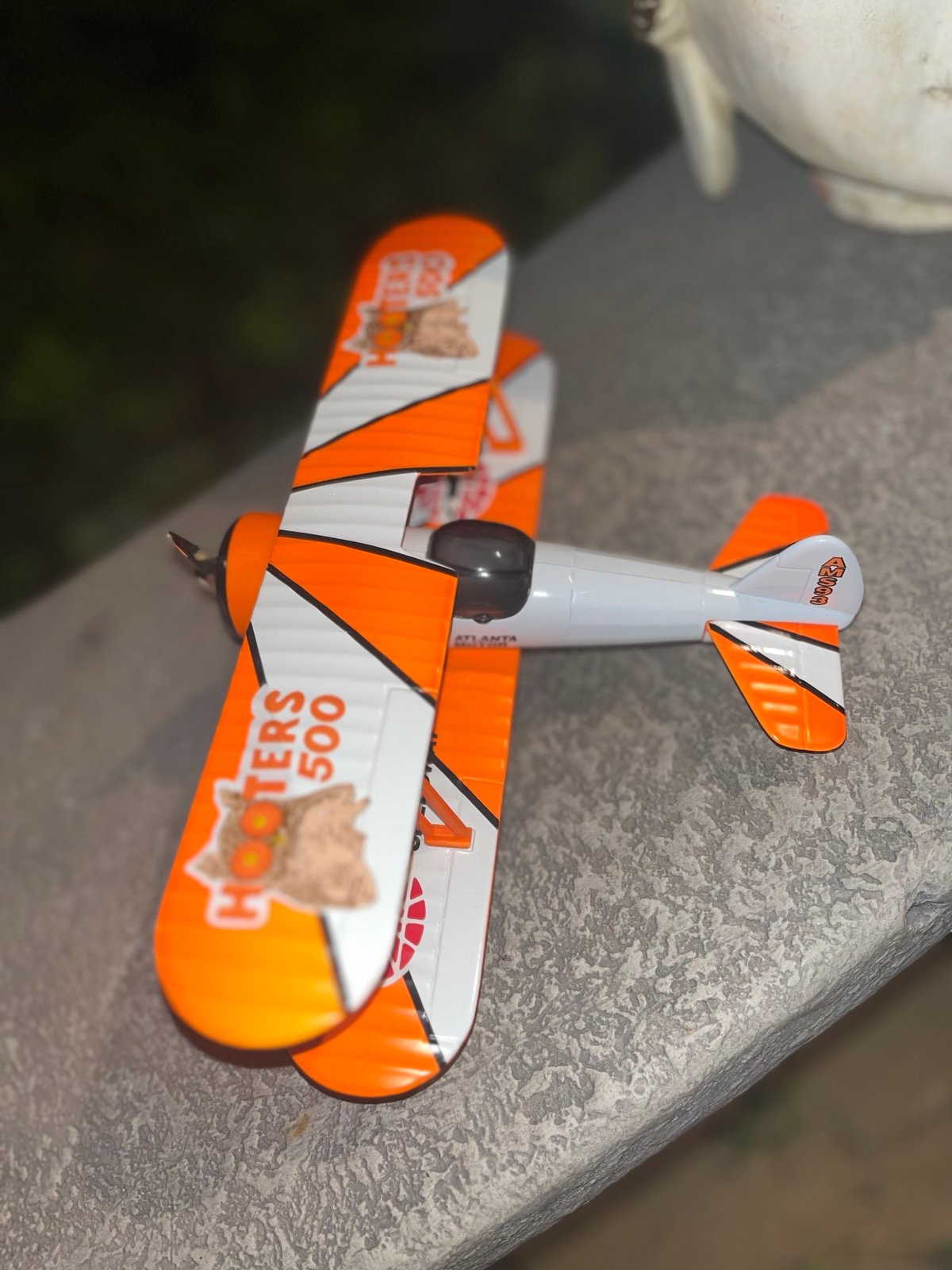 Limited edition vintage diecast Hooters model plane/bank