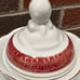 Vintage Pomerode by Leart 9” Teapot Coffee Pot Brazil red gold EUC Beautiful