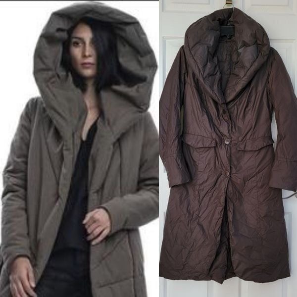 ADD Brown Down Puffer Long Coat 6