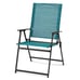 Mainstays Greyson Square Set of 2 Outdoor Patio Steel Sling Folding Chair, Teal