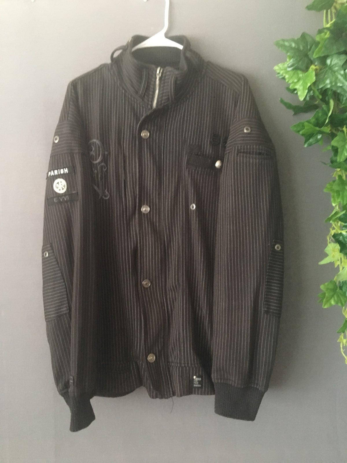 black jacket White Strips