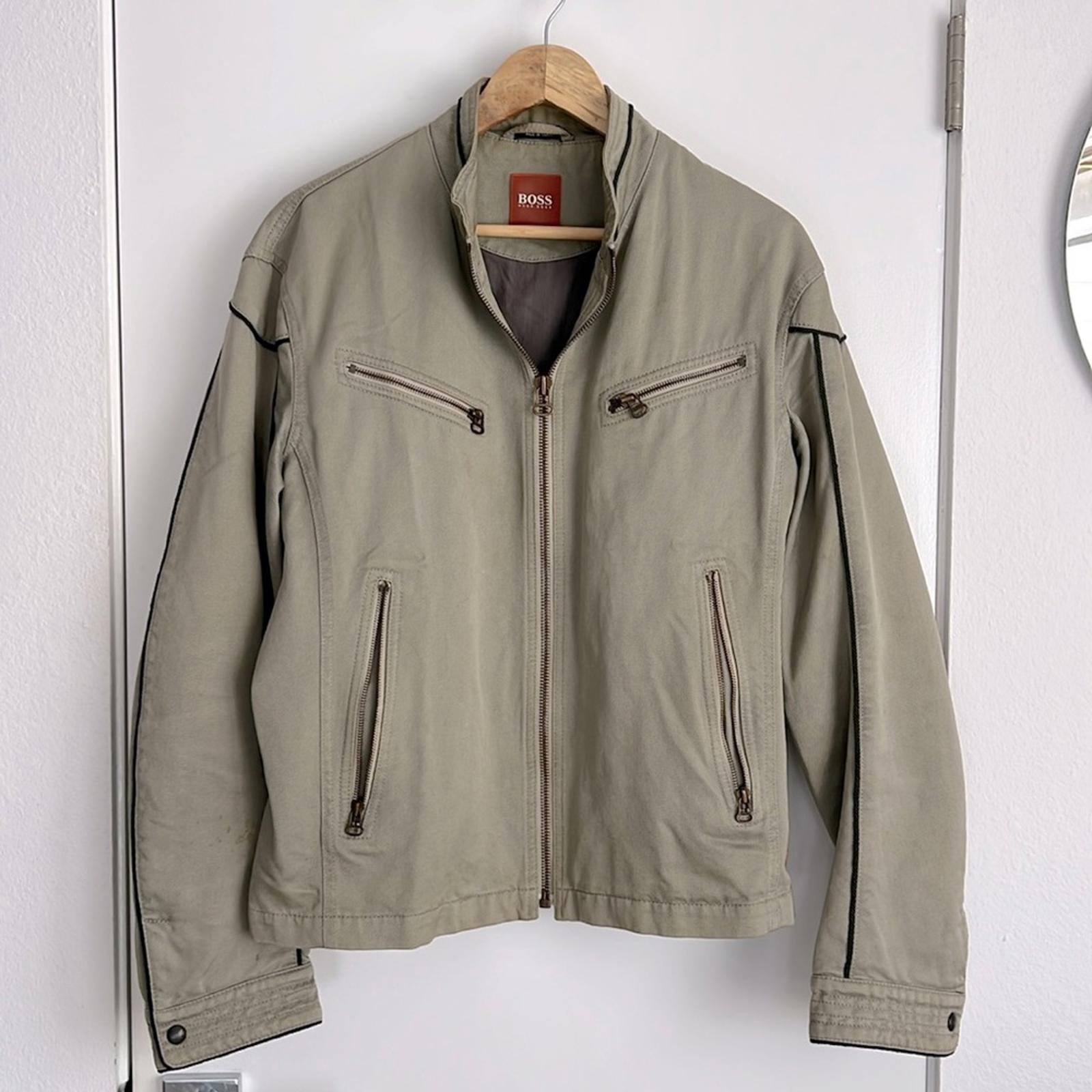 Hugo Boss Mens Heavyweight Full Zip Sage Green Jacket M/L