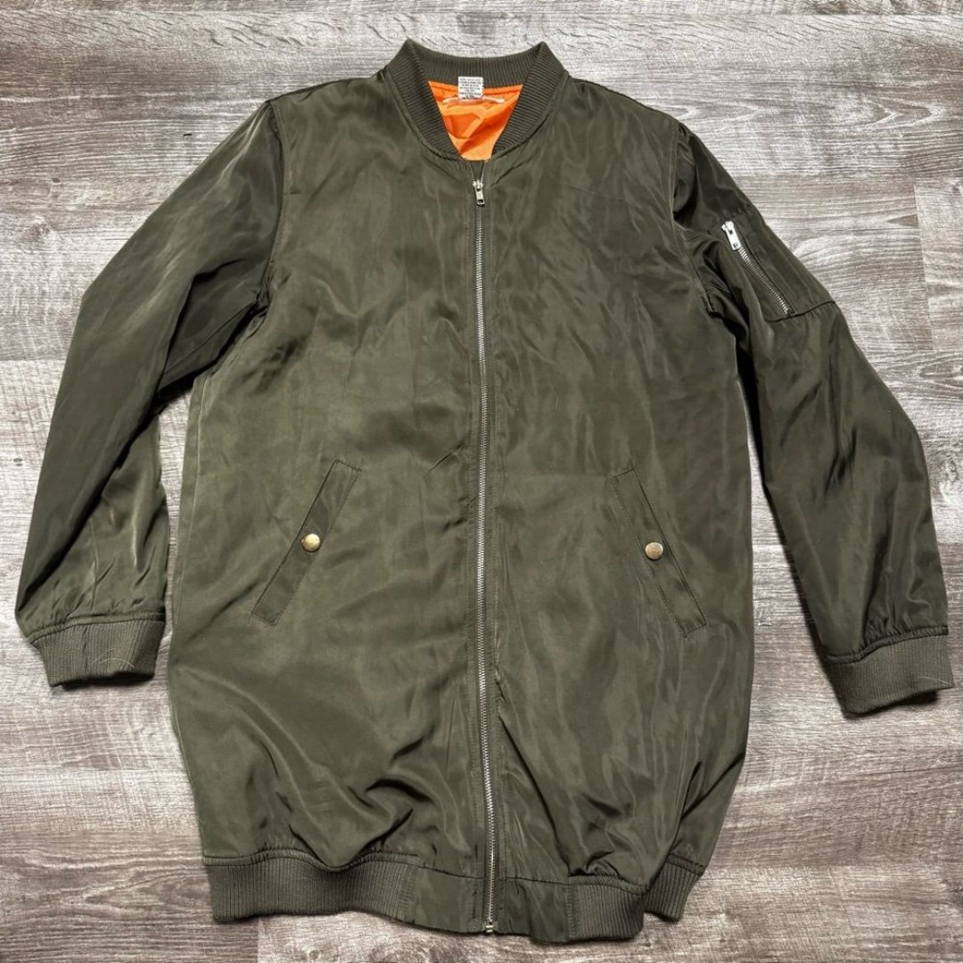 Sans Souci Green Bomber Jacket Size Large