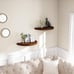 Small Floating Shelves for Wall Set of 2, Rustic Solid Pine Half Round