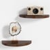Small Floating Shelves for Wall Set of 2, Rustic Solid Pine Half Round