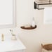 Small Floating Shelves for Wall Set of 2, Rustic Solid Pine Half Round