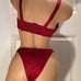 VS Very sexy shiny plunge 36C Push Up bra set Panties size M NWOT