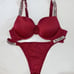 VS Very sexy shiny plunge 36C Push Up bra set Panties size M NWOT