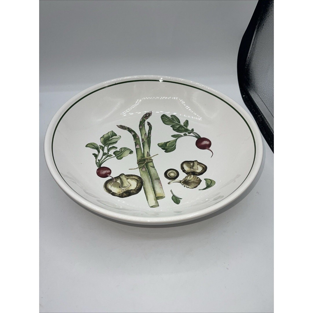 William Sonoma Ceramic Pasta Serving Display Bowl Vegetables Portugal 13”