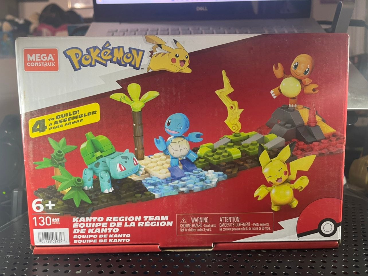 MEGA Construx -Pokemon Buildable Figures -KANTO REGION TEAM (Pikachu Squirtle+2)