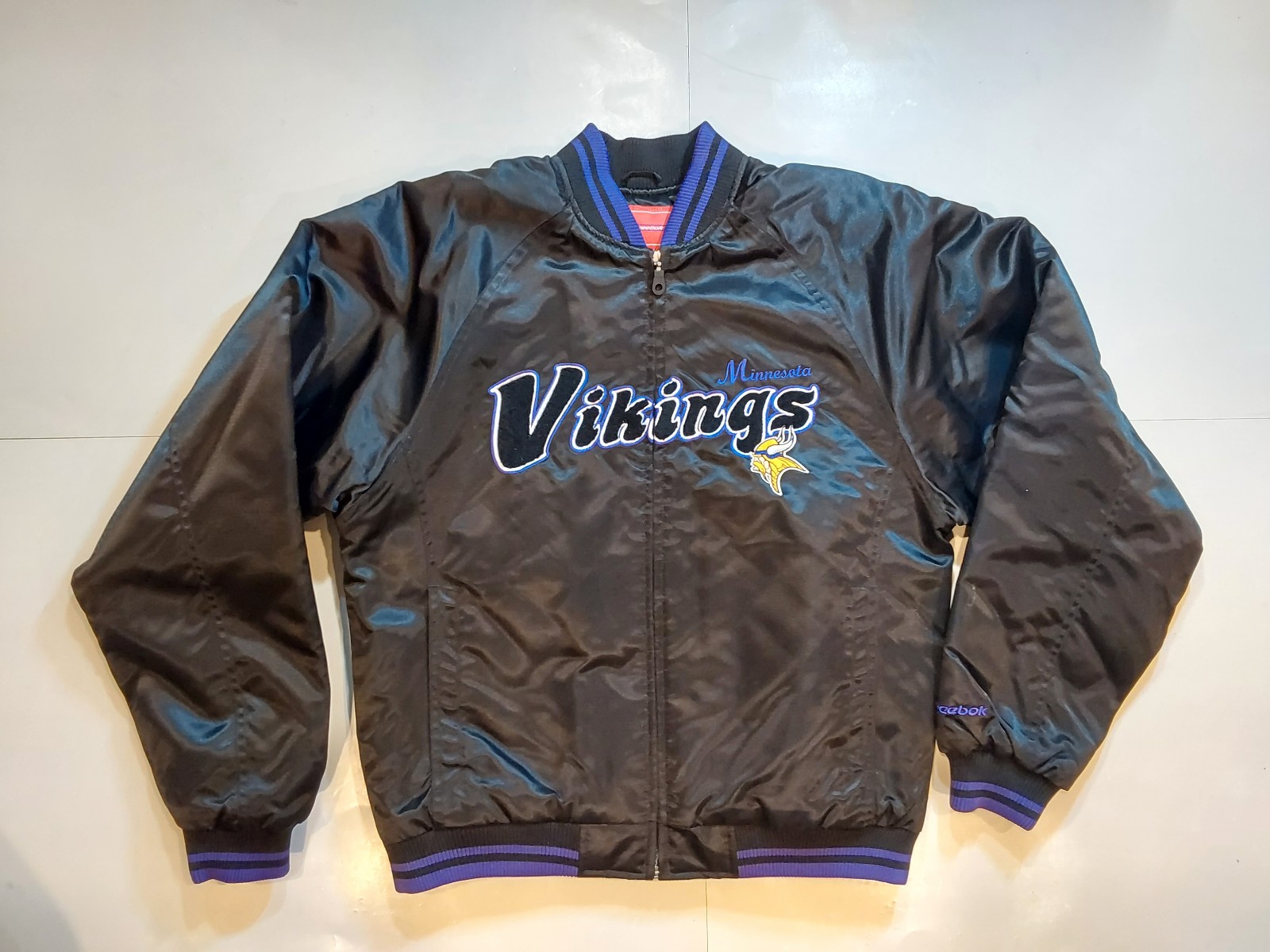 Reebok Vikings NFL Letterman Quilted Jacket