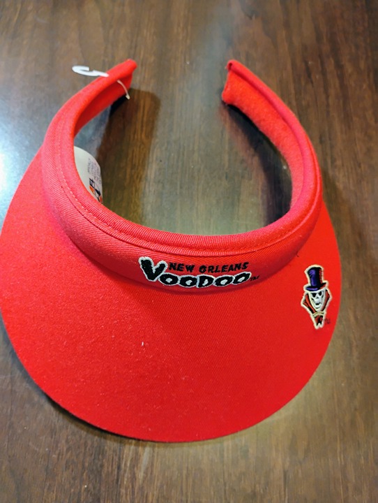 Vtg New Orleans Voodoo Visor / Cap /Hat Arena Football League Red Skull Ladies