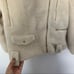 Beach Riot cream Sherpa teddy faux fur moto style jacket Medium