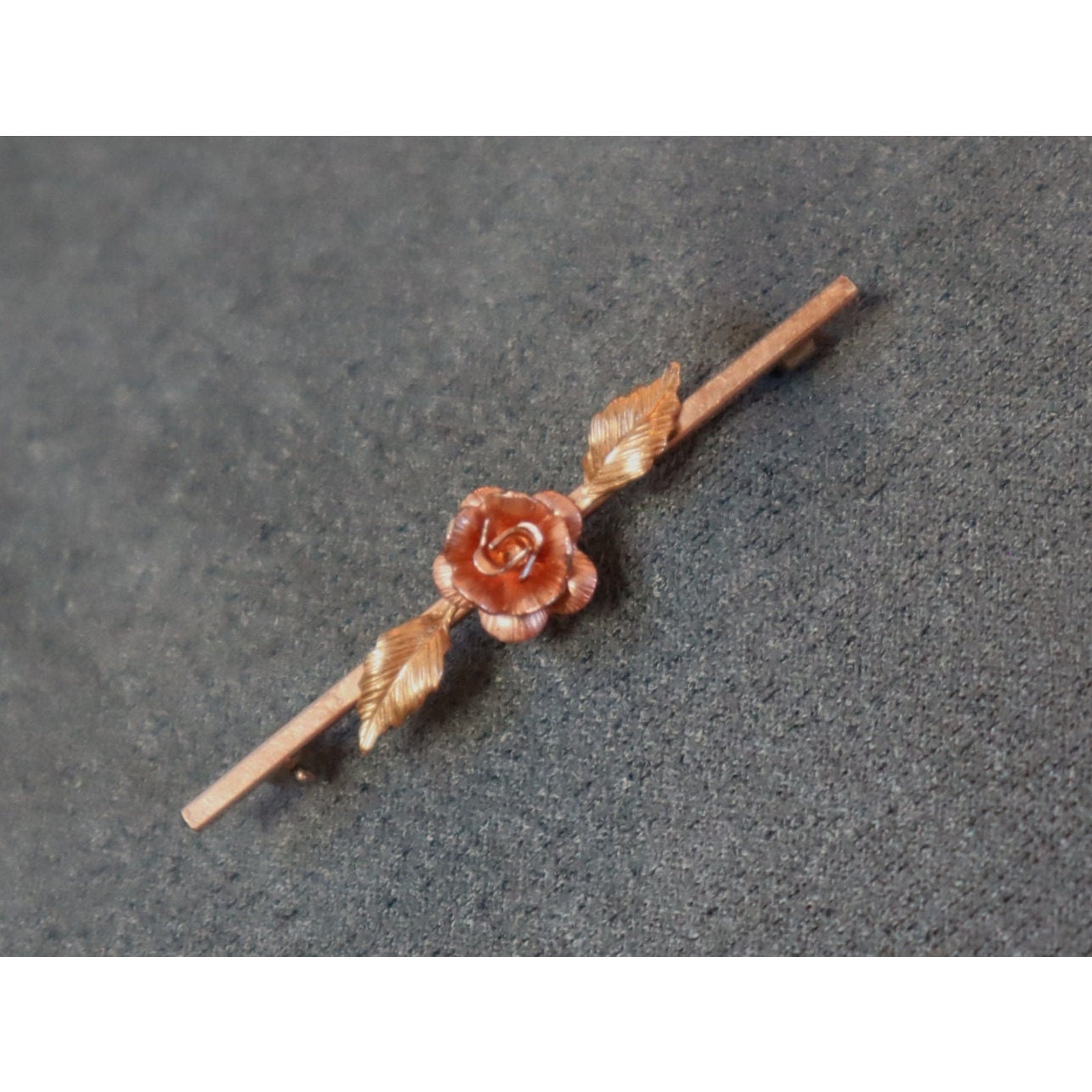 Vintage Krementz Rose Two Tone Gold Brooch