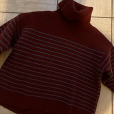 HATCH Ellis Maternity Stripe Turtleneck Sweater