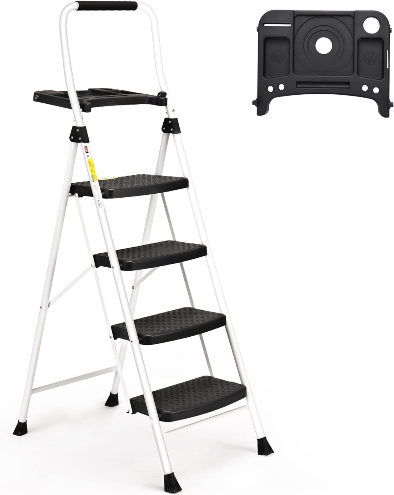 SocTone 4 Step Ladder, Folding Step Stool with Tool Platform(GM720)