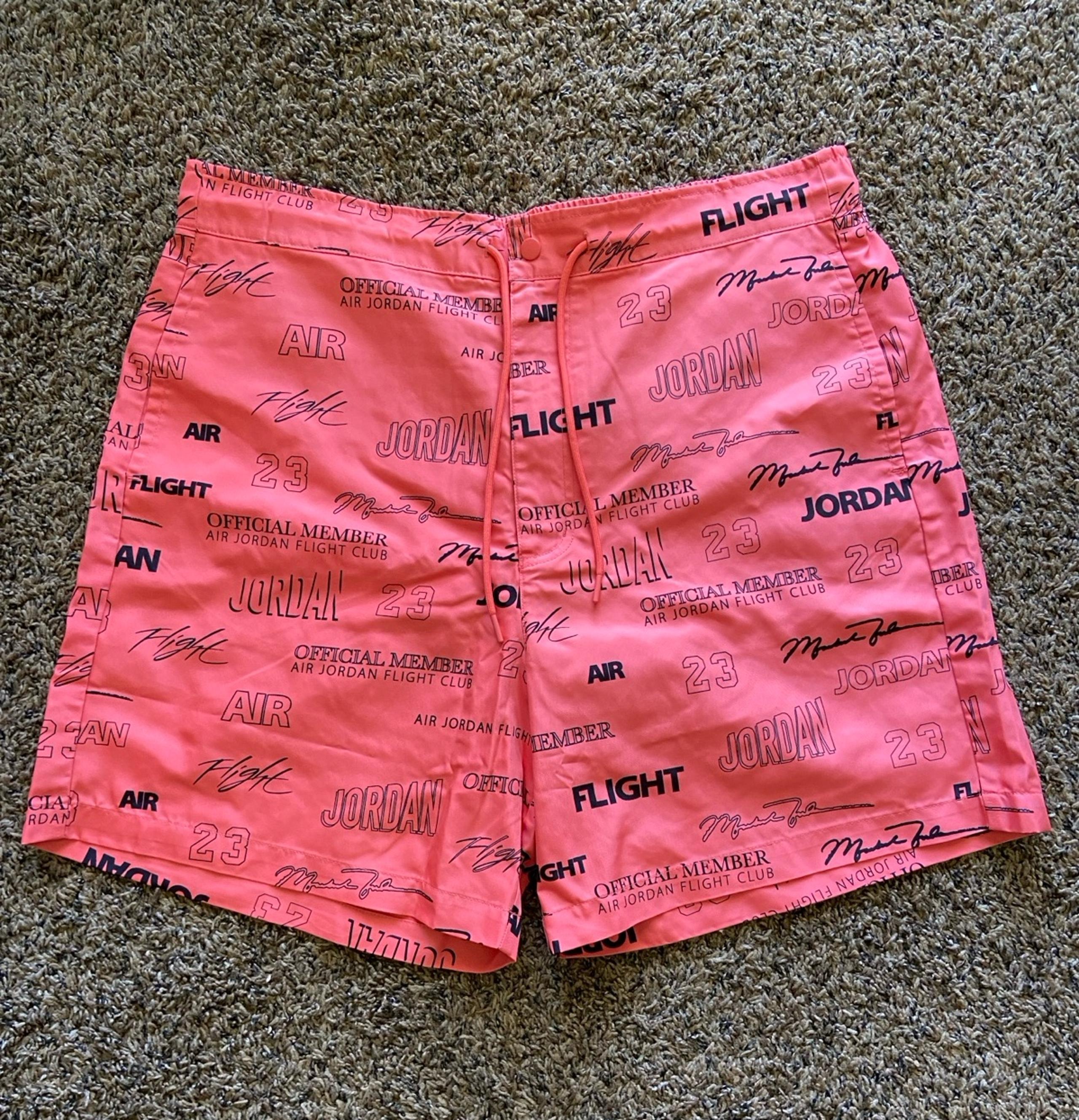 NIKE Air Jordan MVP Shorts Men's X-Large Orange Coral Woven Repel Flight NEW