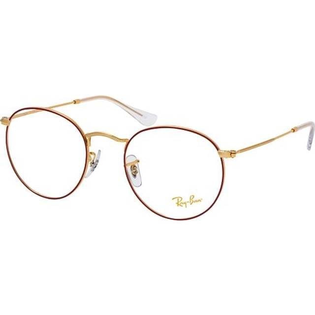 New Ray-Ban Oval Metal Gold Red Glasses 1970V 3106 54 19 145 Unisex Eyeglasses