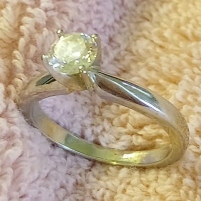 1/2 Ct Solitaire Engagement Ring 14kt White Gold