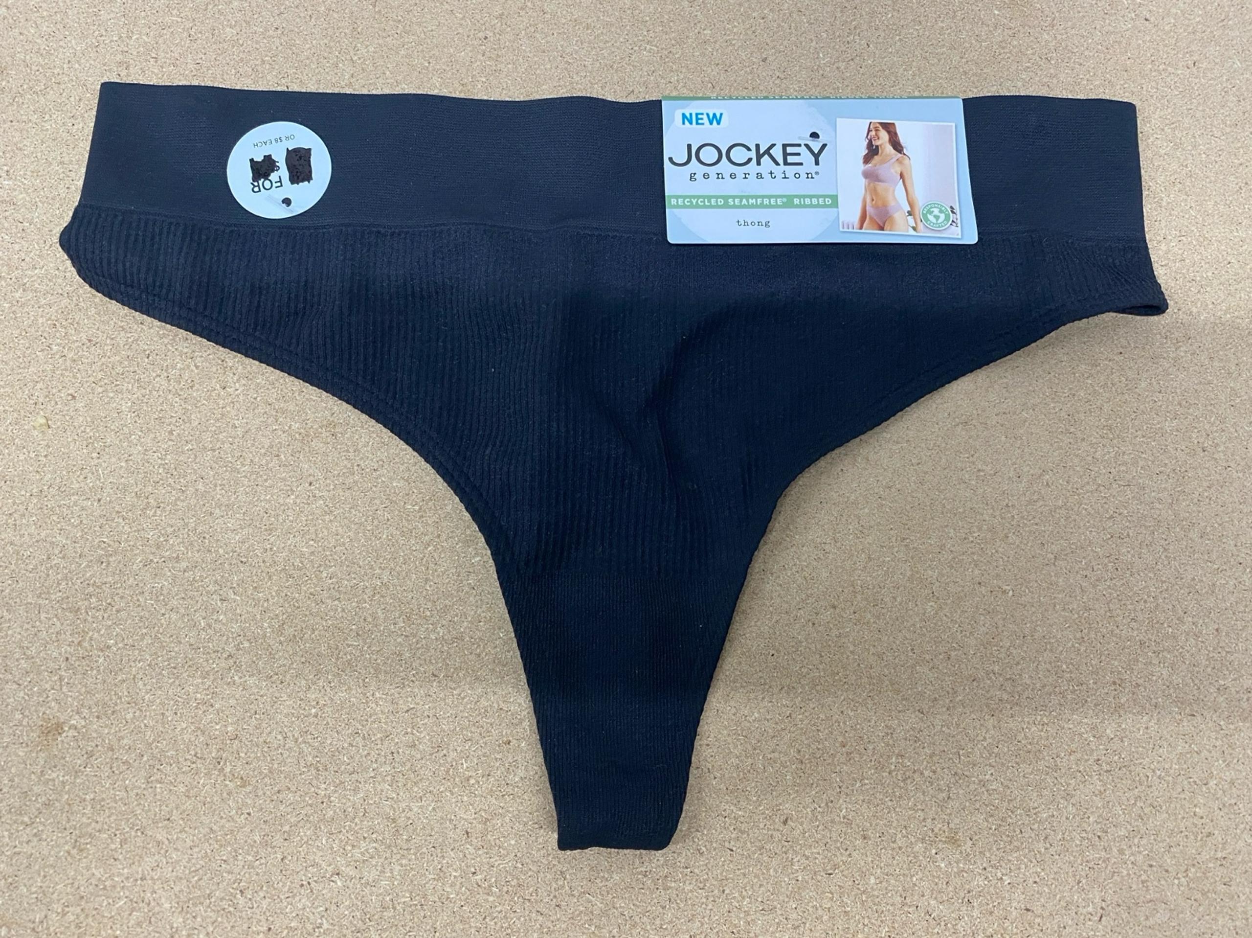 Jockey Women's Size Large Panty Thong Generations Black NWT