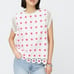 J.Crew Floral crochet sleeveless top pink white blouse