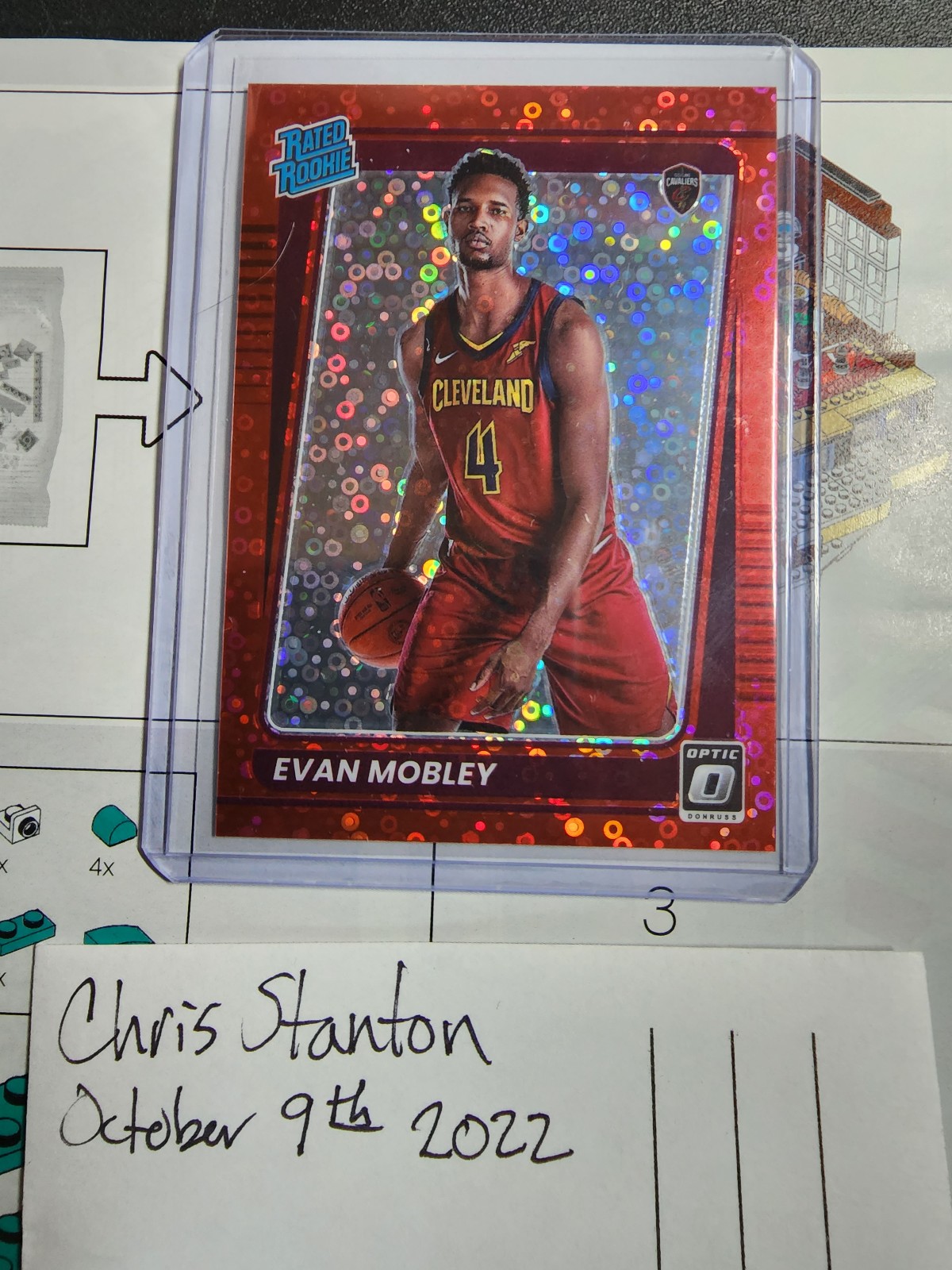 2021-22 Panini Optic EVAN MOBLEY Red Disco Rated Rookie /85