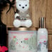 B&BW Crushed Candy Cane 3-Wick Candle, Room Spray and Royal Bear Wallflower Plug