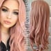 Beautiful Rose Gold long lace front wig