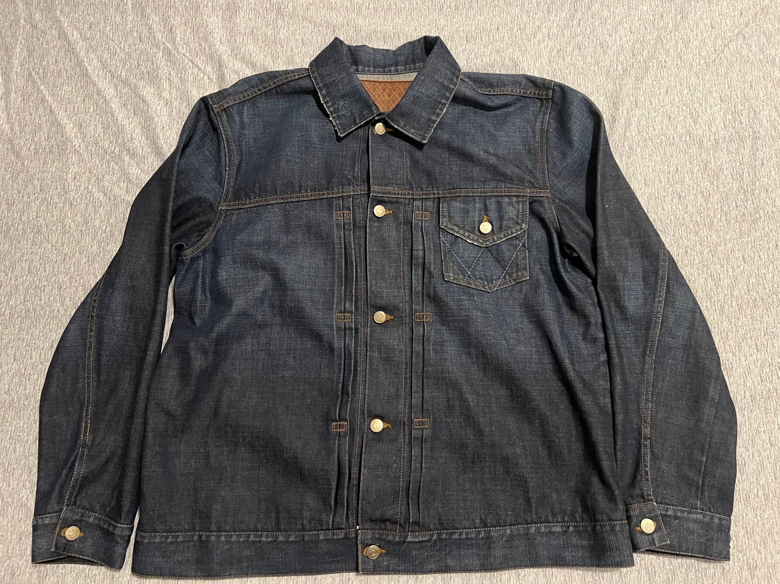 AN ORIGINAL PENGUIN Dark Blue Denim Trucker Jacket Style# 1BBJ0109 - Made in USA