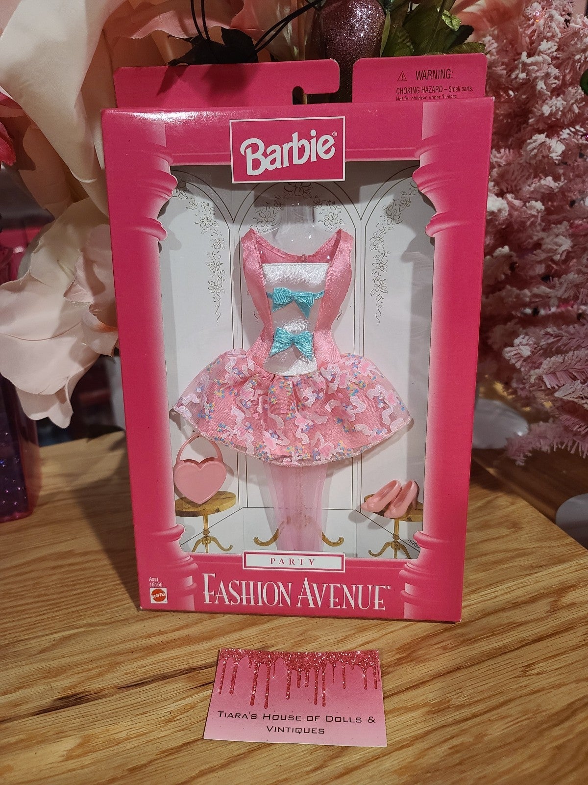 NEW! RARE 1997 BARBIE FASHION AVENUE OUTFIT PARTY PINK DRESS!