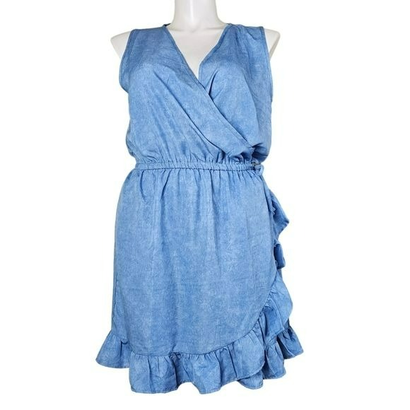 Ashley Stewart Denim Knee Length Dresses Mercari