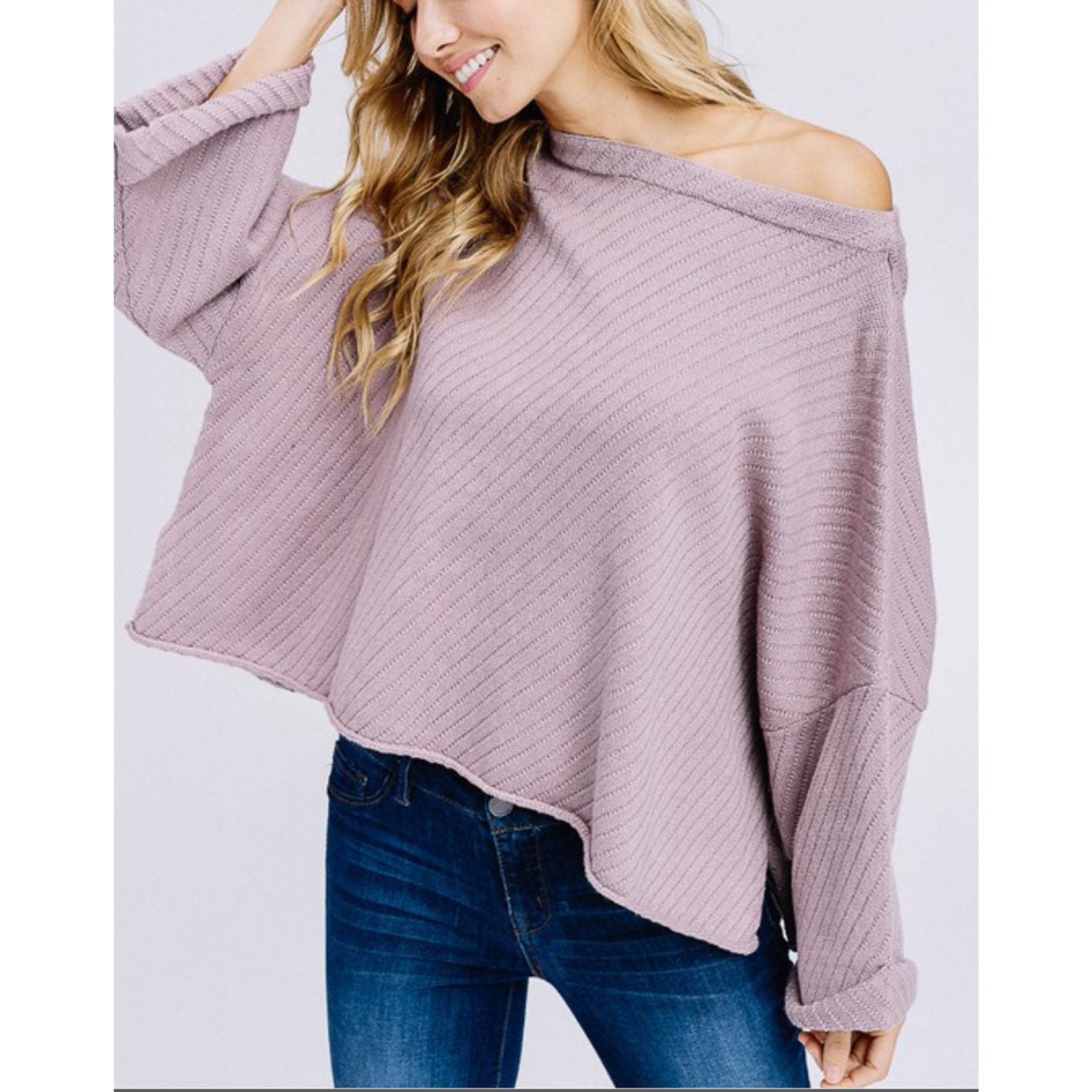 mauve purple oversized sweater