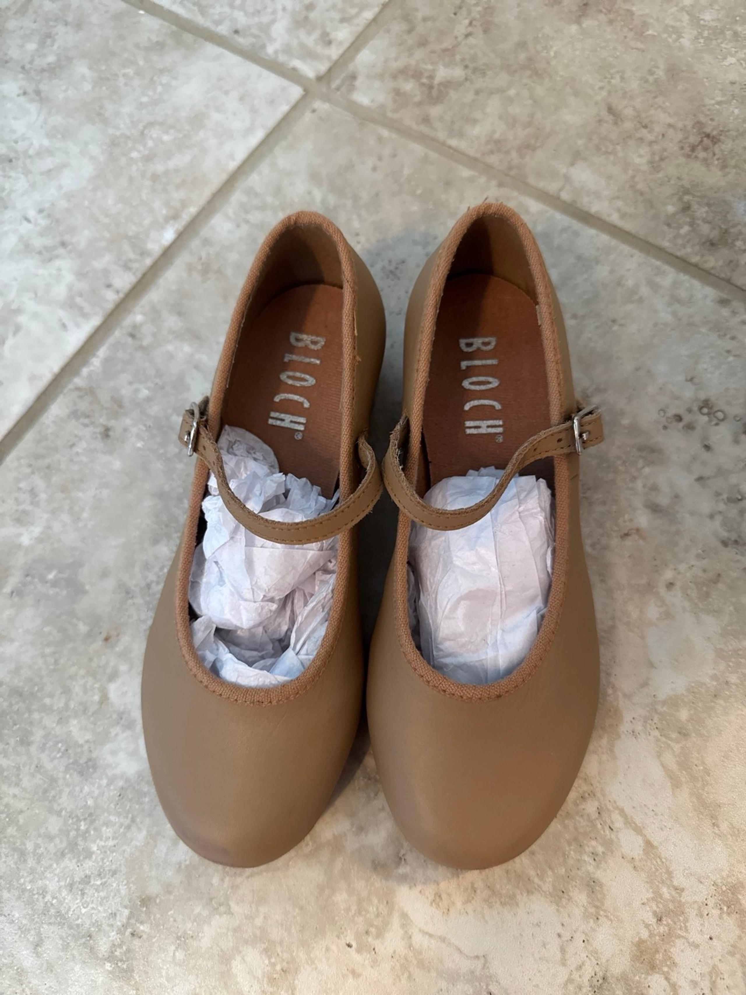 Bloch tan tap shoes size 12 little girls