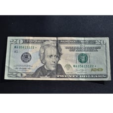 2013 20 Bill Federal Reserve Star rare fancy nuber Serial MA05615122*